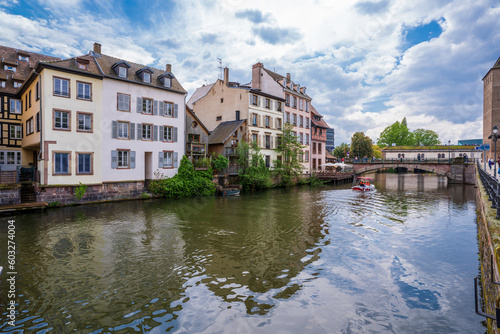 Canal side view in Strasbourg City of France