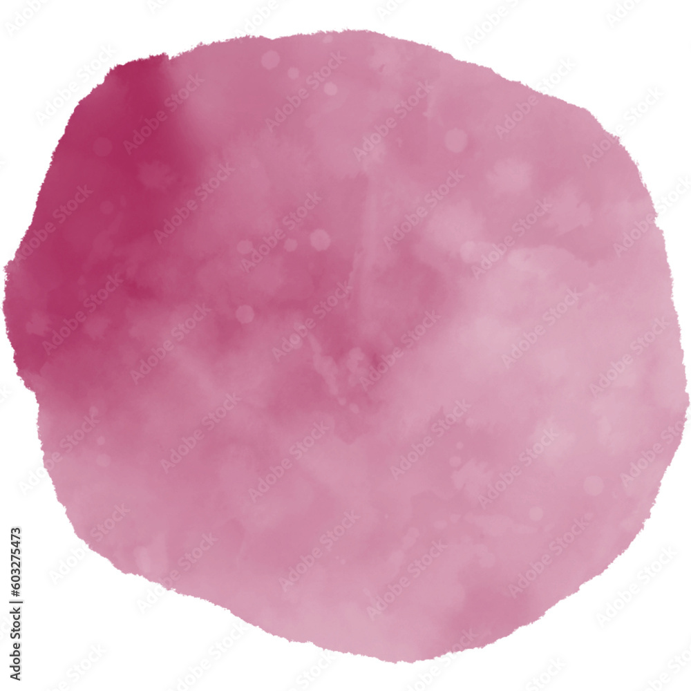 Pink Circle Watercolor Stain Featuring Isolated Pink Circle Watercolor Stain Featuring Isolated