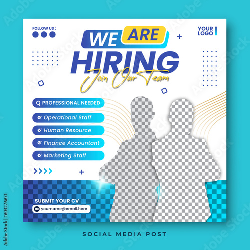 Join our team. Job vacancy social media post template