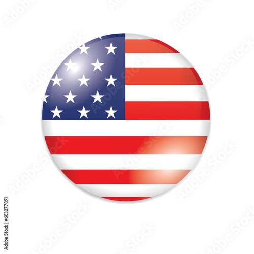 Free Download United States Flag button - GFXLoad