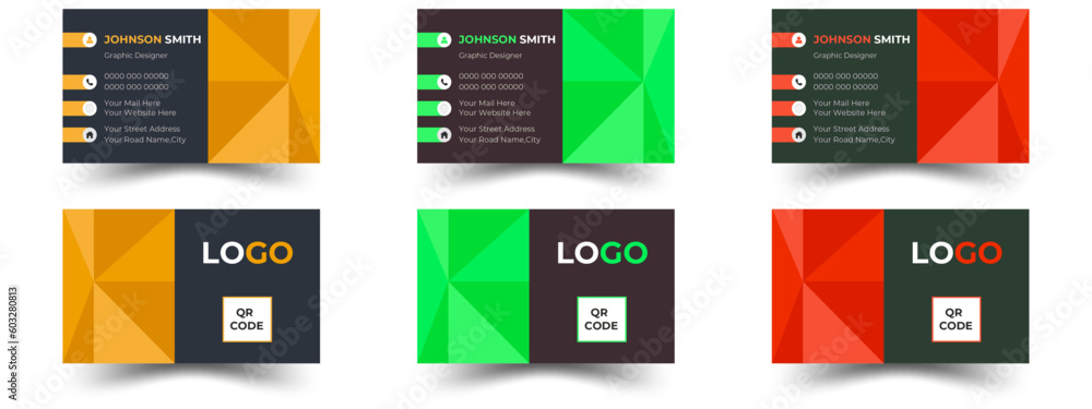Modern corporate stationary id layout with geometric lines. Modern Creative And Clean Business Card Design Template, Vector fashion background design with information sample text. Modern corporate stationary id layout with geometric lines. Modern Creative And Clean Business Card Design Template, Vector fashion background design with information sample text.