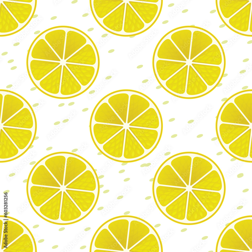 Vector slice of lemon fruits seamless pattern Vector slice of lemon fruits seamless pattern