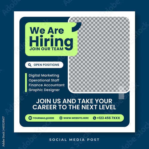 We are hiring social media post template