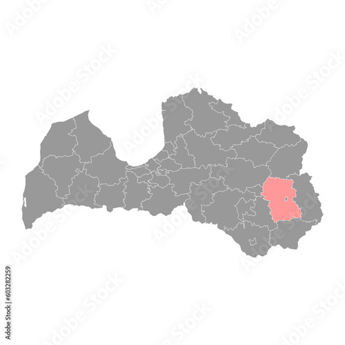 Rezekne Municipality map  administrative division of Latvia. Vector illustration.