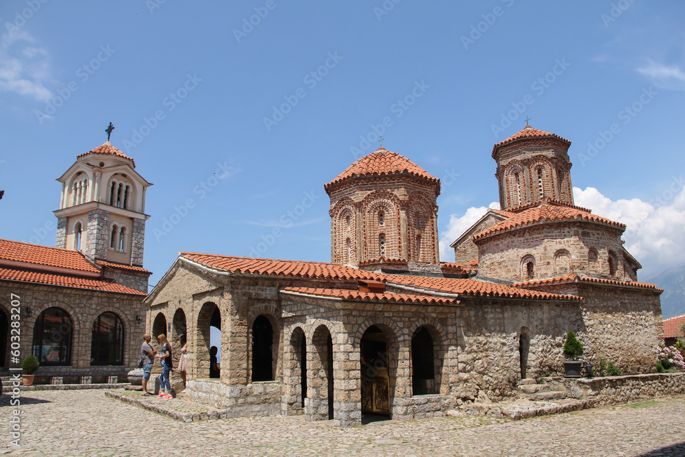 ancient, architecture, attractive, building, byzantine, cathedral, chapel, christian, christianity, church, city, culture, dome, eastern orthodox, europe, facade, famous, former yugoslav republic, her