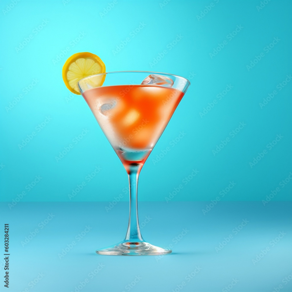 Cocktail, blauer Hintergrund