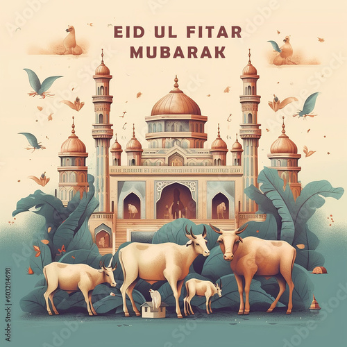 Eid ul fitar post generative by ai tools photo