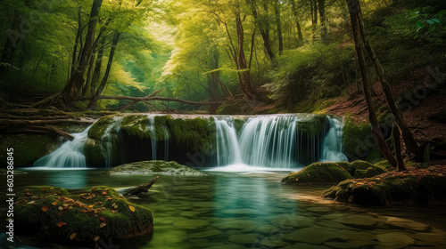 Beautiful waterfall in the forest