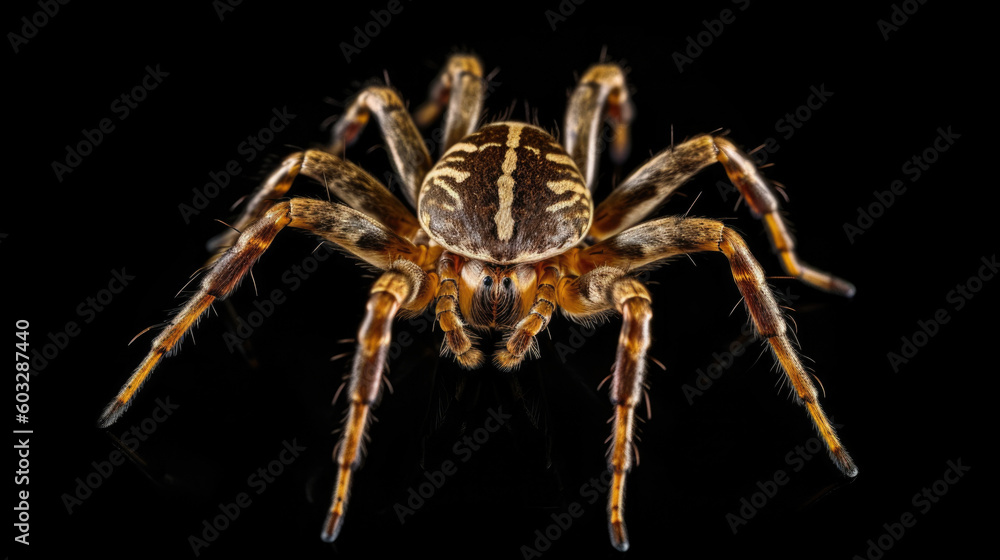Obraz premium spider on a blackbackground