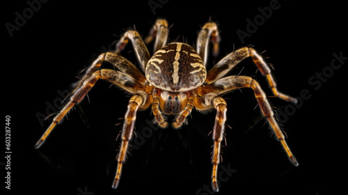 spider on a blackbackground