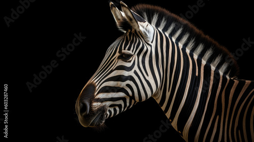 zebra on black background © Christiannglr