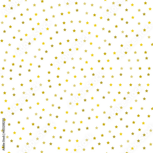 Geometric modern vector pattern. Colored ornament with dark and light golden stars. Geometric abstract pattern