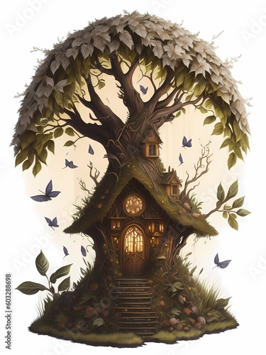 Clipart Fairy House - Generated by Generative AI