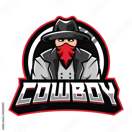 Cowboy Logo Design | Mafia Mascot Logo | GunMan Logo | Mafia Esports Logo	