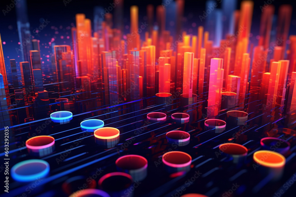 Data flow concept background, showcasing a mesmerizing symphony of information in vibrant shades of pink, purple, and blue. Ai generated Data flow concept background, showcasing a mesmerizing symphony of information in vibrant shades of pink, purple, and blue. Ai generated