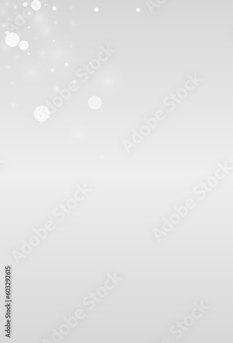 Silver Snowfall Vector Grey Background. Christmas