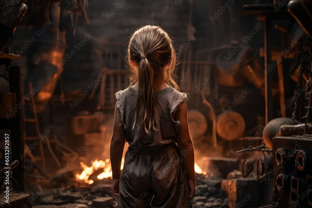 Blacksmith working flame forge. Generate Ai Blacksmith working flame forge. Generate Ai