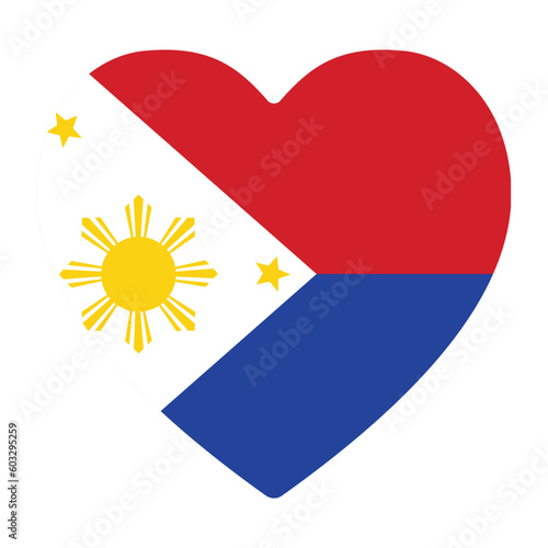 Free Download Flag of Philippines. Philippines flag  in circle, heart shape  - GFXLoad