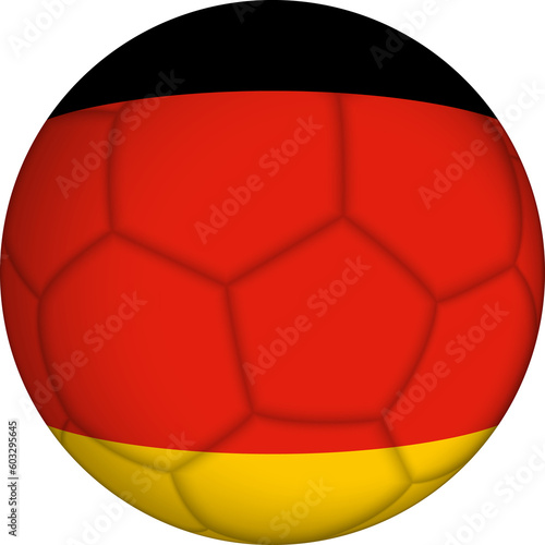 Football ball with Germany flag pattern.