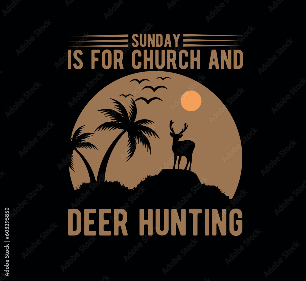 Hunting T-Shirt Design and vector
