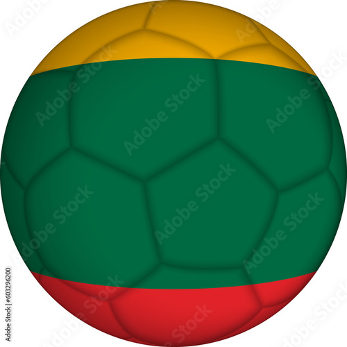 Football ball with Lithuania flag pattern.