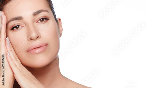 Beauty and Skincare Concept. Natural Woman Face