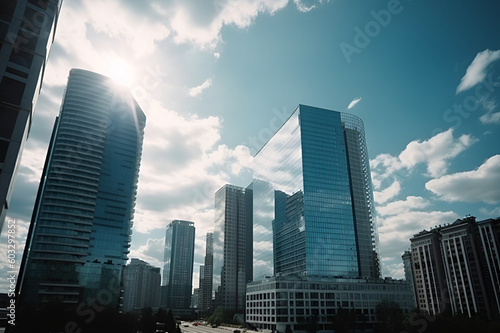 Concept Real Estate property investments or REIT. Copy space, generative AI