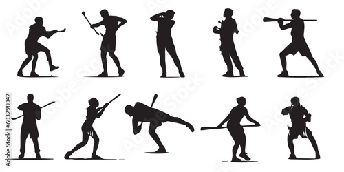 A silhouette athletic man vector illustration. 