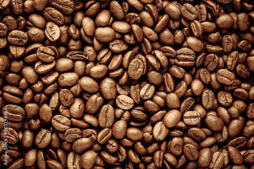 Obraz premium Roasted Coffee Beans background texture.