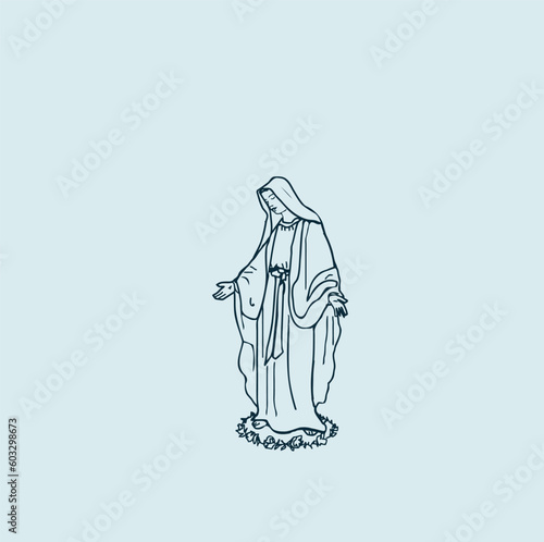 THESE HIGH QUALITY MOTHER MARIA VECTOR FOR USING VARIOUS TYPES OF DESIGN WORKS LIKE T-SHIRT, LOGO, TATTOO AND HOME WALL DESIGN