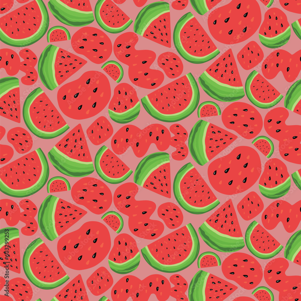 watermelon seamless pattern background textile watermelon seamless pattern background textile