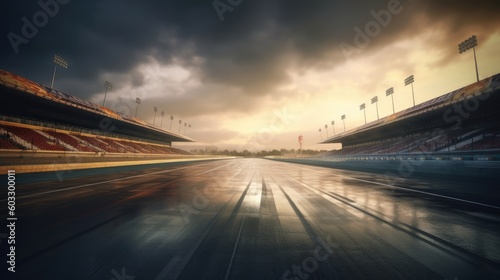 Empty racing track photo