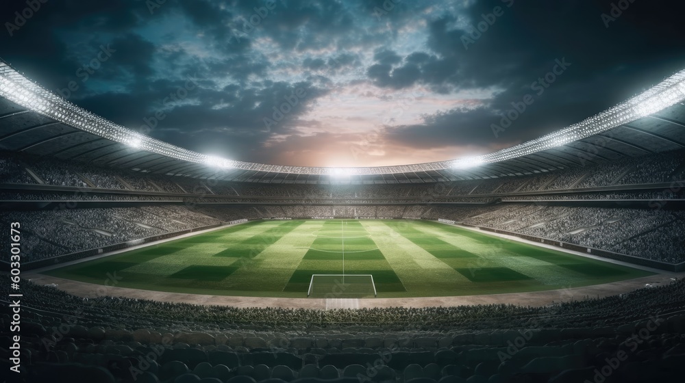 Empty football stadium Empty football stadium