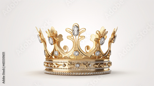 Crown of Jewels on White Background