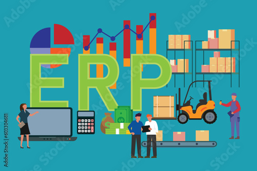 Automation in Logistics 2d vector illustration concept for banner, website, illustration, landing page, flyer, etc.
