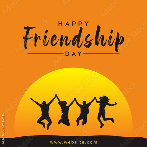 Happy friendship day poster design, happy friendship day