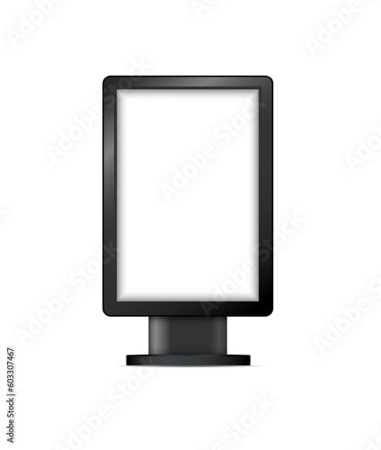 Light box. Office interior.realistic outdoor advertising banner. street light box display mockup. Interior mockup. Vector