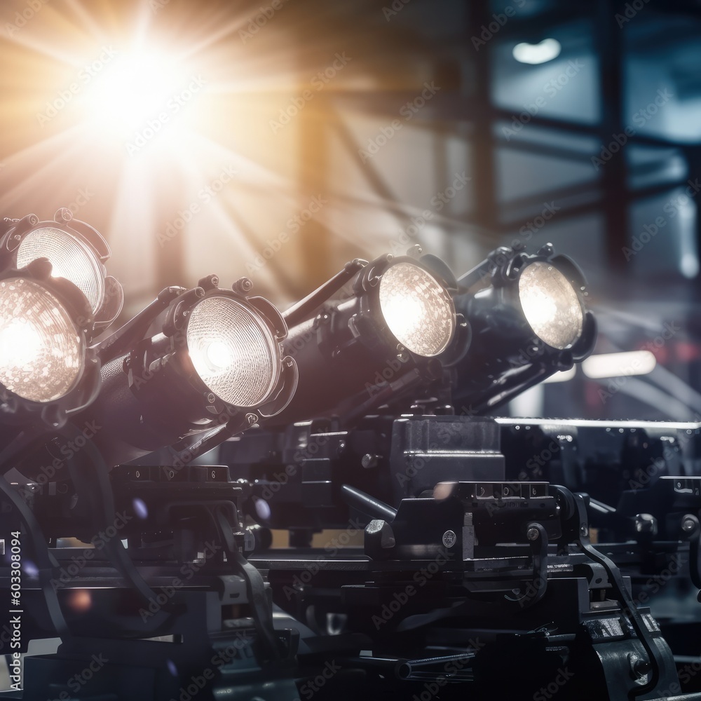 Fototapeta premium Lens optic technology and equipment. Generative AI