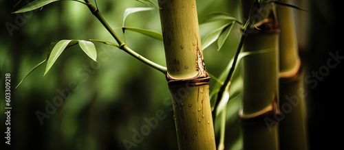 Bamboo tree closeup. Generative AI