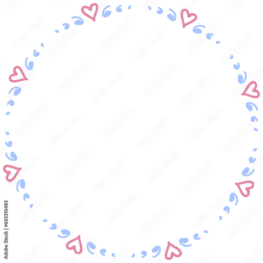 Cute pastel circle border frame Cute pastel circle border frame