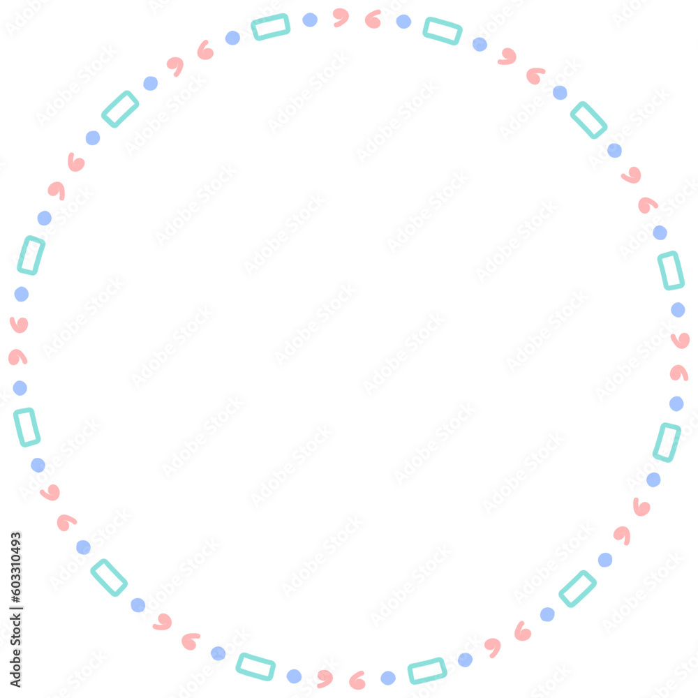 Cute pastel circle border frame Cute pastel circle border frame