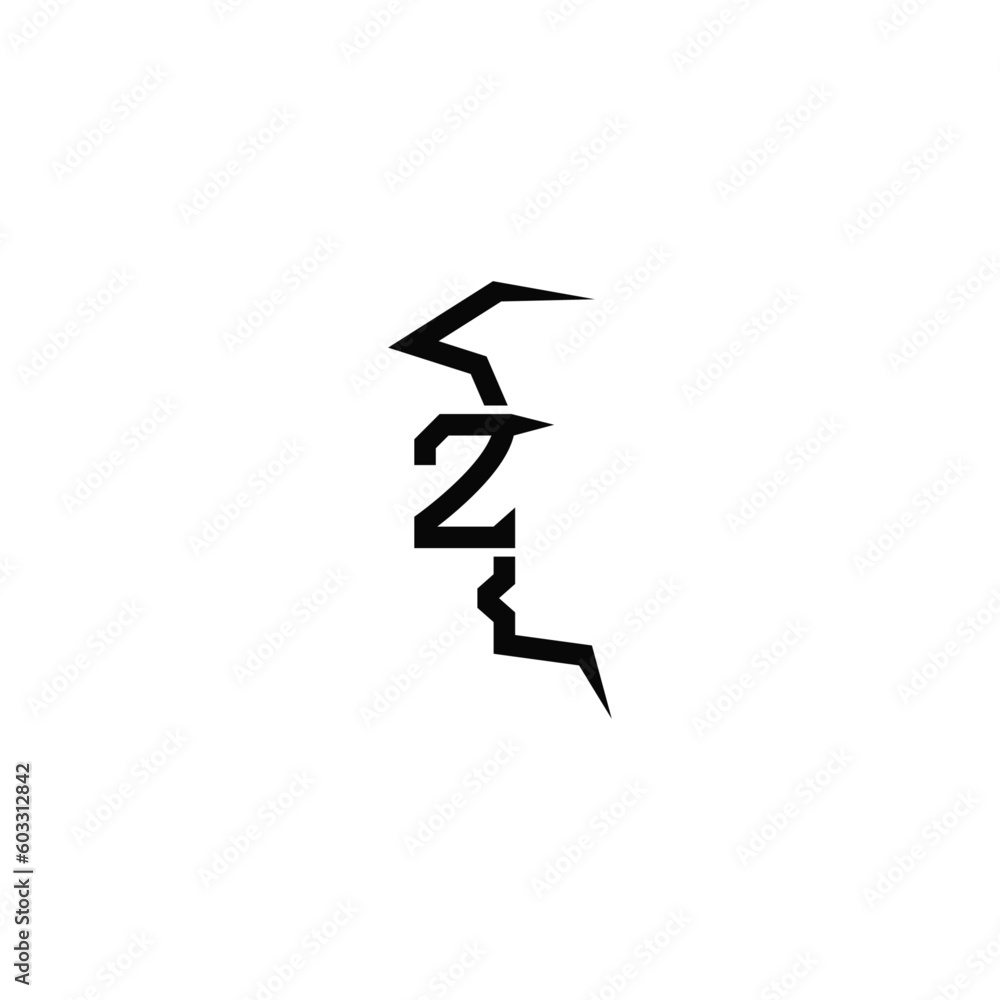 Face number 2 logo design combination. Face number 2 logo design combination.