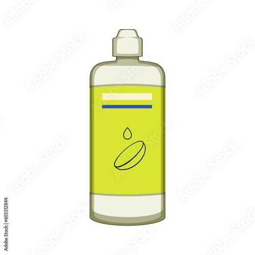 container contact lens solution cartoon. myopia eye, optical care container contact lens solution sign. isolated symbol vector illustration