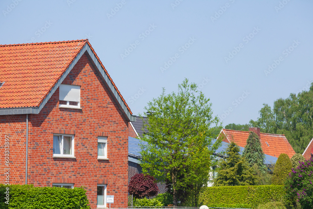Wohngebäude aus Backstein,  Damme, Niedersachsen, Deutschland