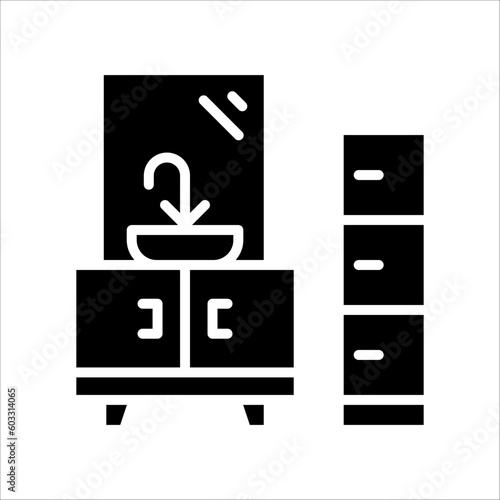 Solid vector icon for bathroom which can be used various design projects.