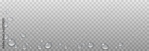 Vector drops of water. Drops png. Drops on the surface, on the glass png. Drops after rain. Condensation on the surface, on the glass.