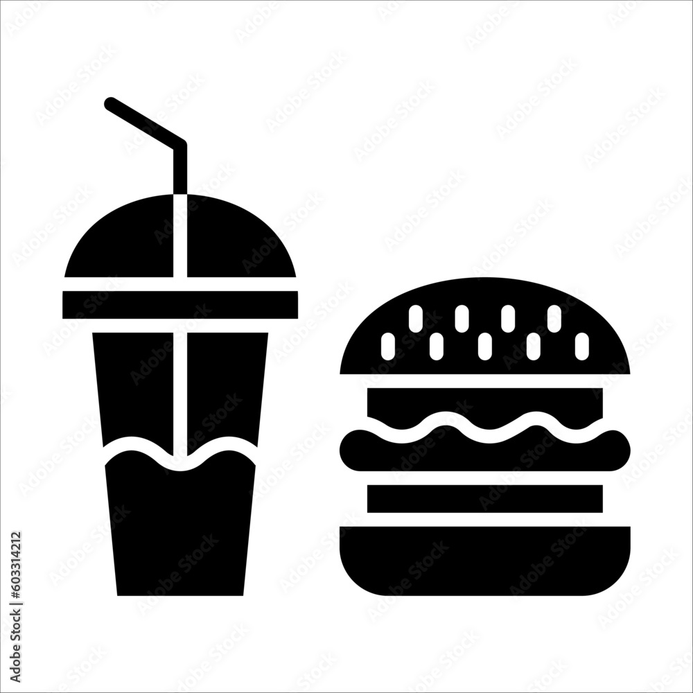 Solid vector icon for hamburger which can be used various design projects. Solid vector icon for hamburger which can be used various design projects.