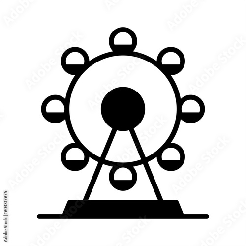 Solid vector icon for amusement park which can be used various design projects.