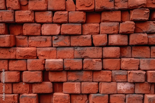Old red brick wall like brickwork (Generative AI, Generativ, KI)