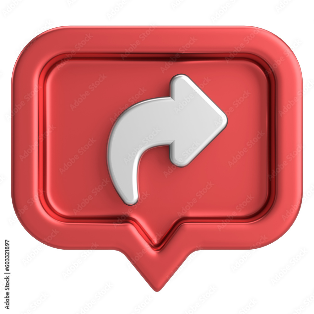 Share button. Share icon. 3D illustration. Share button. Share icon. 3D illustration.